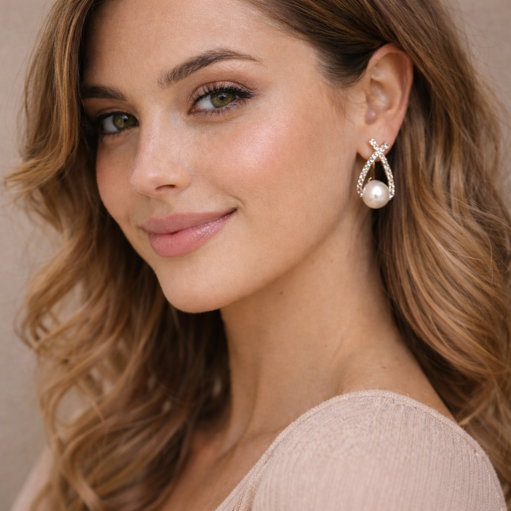 Pearl and Sequin Earrings